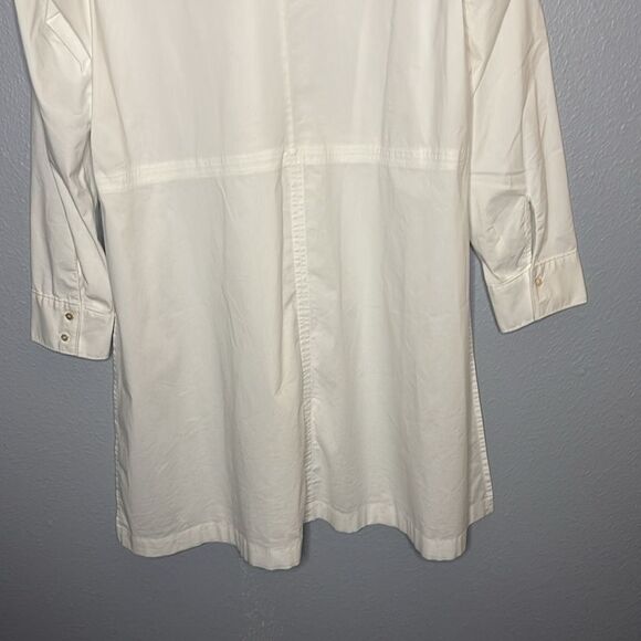 J. Jill White Long Sleeved Full Button Front Collared Tunic Size Large - Picture 14 of 14